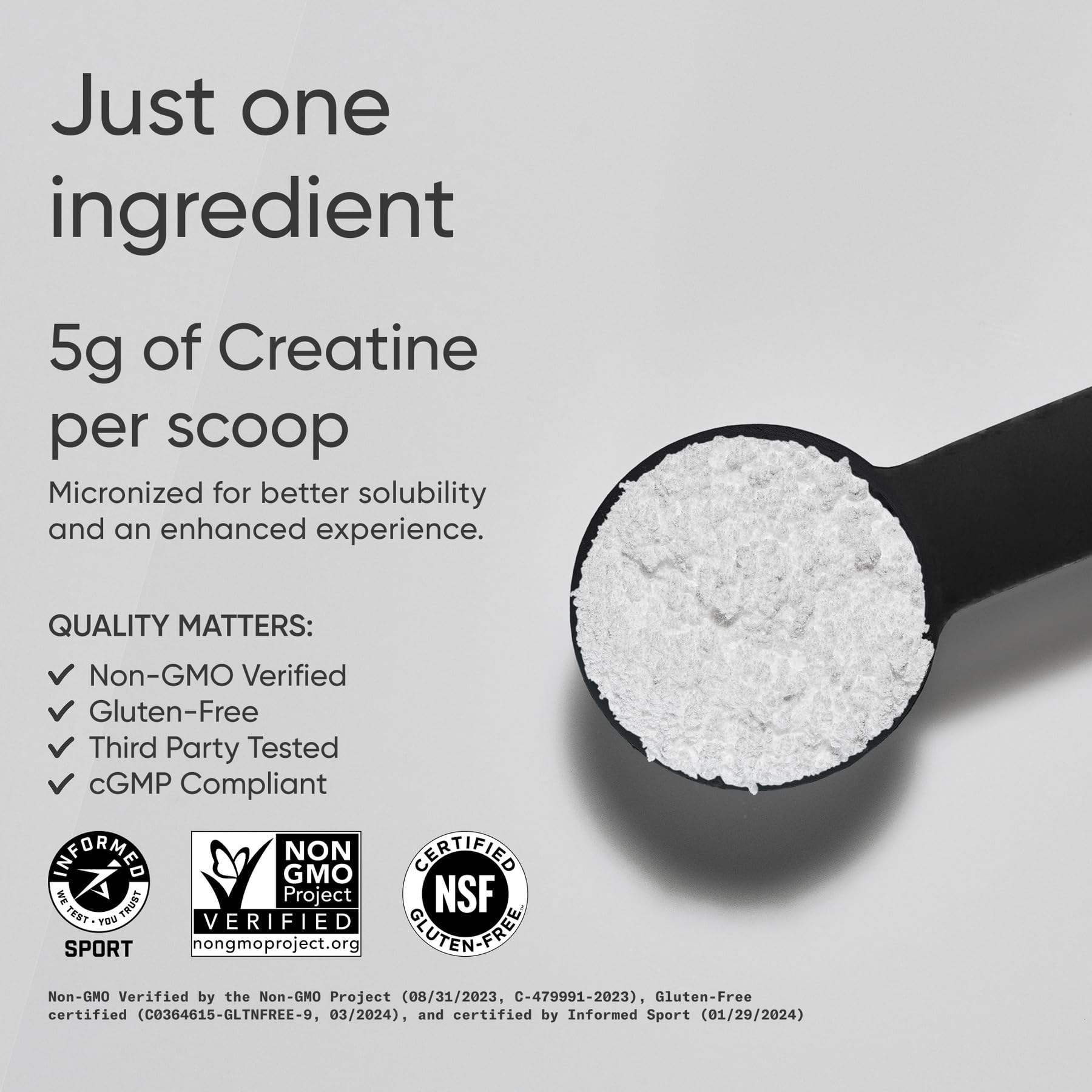 Sports Research Creatine Monohydrate - Gain Lean Muscle, Improve Performance and Strength and Support Workout Recovery - 5 g Micronized Creatine - 10.58 oz - Maple Wellness Supplements