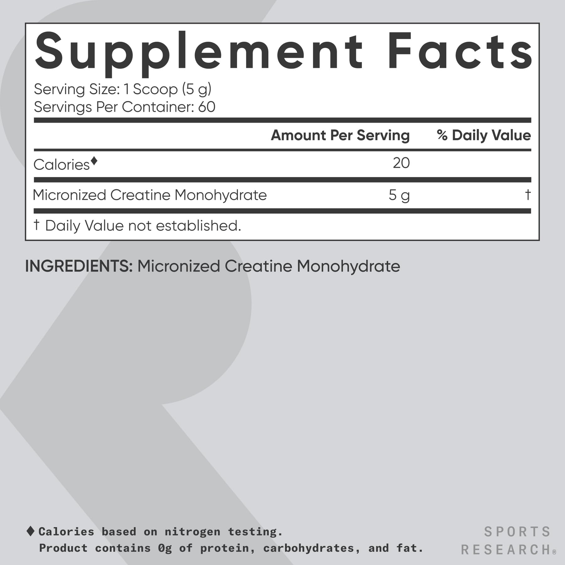 Sports Research Creatine Monohydrate - Gain Lean Muscle, Improve Performance and Strength and Support Workout Recovery - 5 g Micronized Creatine - 10.58 oz - Maple Wellness Supplements