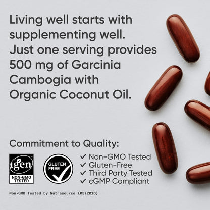 Sports Research Garcinia Cambogia Extract (60% HCA) with Extra Virgin Organic Coconut Oil | Non-GMO, Soy & Gluten Free (90 Liquid Softgels) - Maple Wellness Supplements