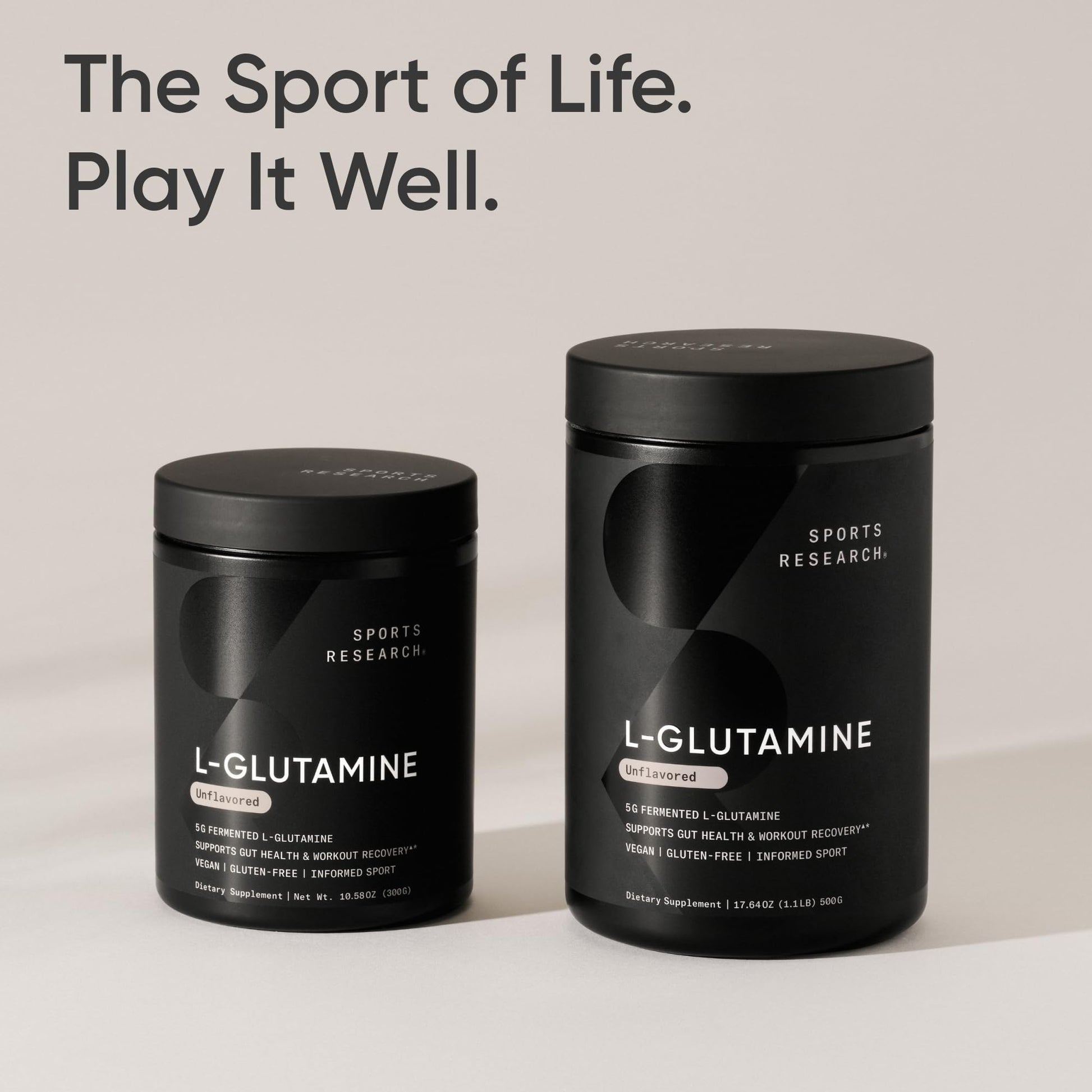 Sports Research L-Glutamine - Workout Recovery, Immune Health & Gut Health Support - 5 G Per Serving - 10.58 Oz - Maple Wellness Supplements