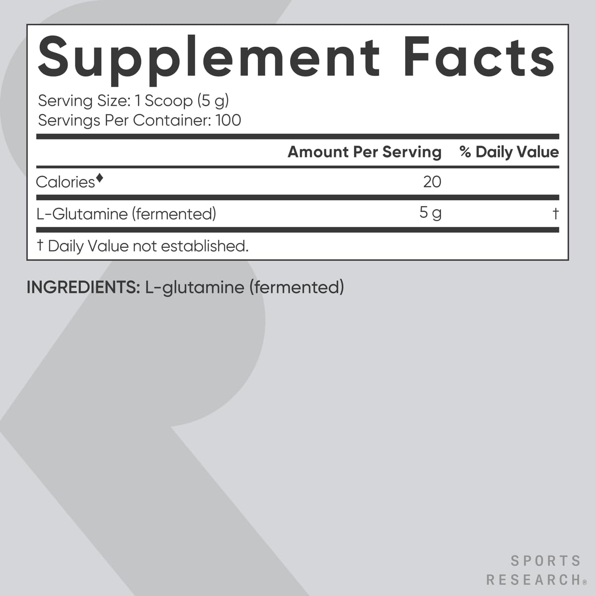 Sports Research L-Glutamine - Workout Recovery, Immune Health & Gut Health Support - 5 G Per Serving - 17.64 Oz - Maple Wellness Supplements