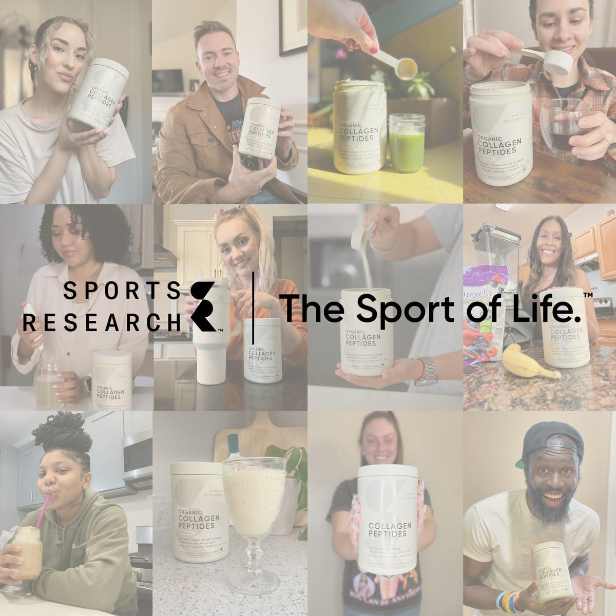Sports Research Multi Collagen Protein Powder (Type I, II, III, V, X) with Hyaluronic Acid + Vitamin C | 5 Types of Food Based Collagen - Maple Wellness Supplements