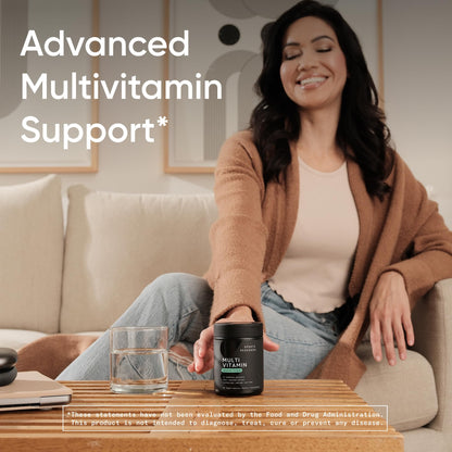 Sports Research® Multivitamin – Advanced Formula - 23 Essential Vitamins & Minerals with CoQ10 & Iodine - Daily Nutrient Support*- Non-GMO Tested & Gluten-Free -60 Veggie Capsules - Maple Wellness Supplements