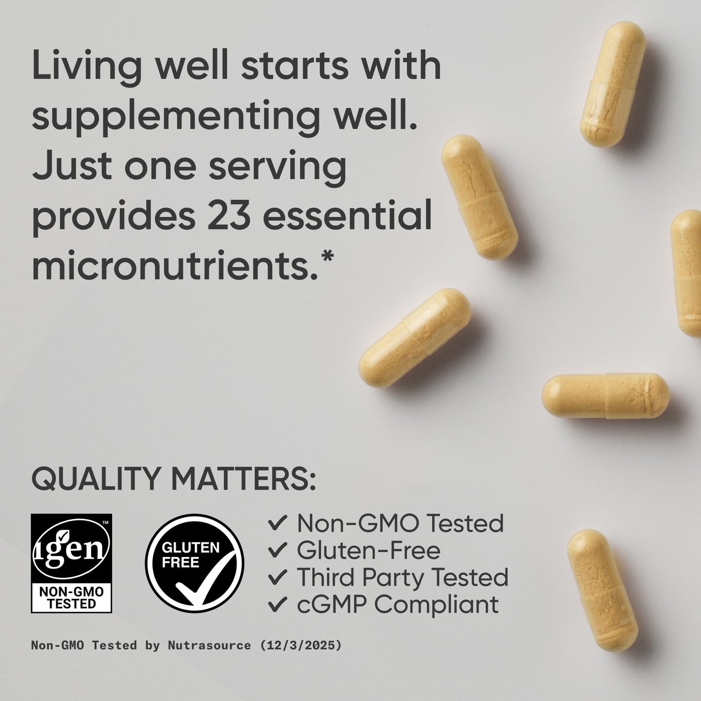Sports Research® Multivitamin – Advanced Formula - 23 Essential Vitamins & Minerals with CoQ10 & Iodine - Daily Nutrient Support*- Non-GMO Tested & Gluten-Free -60 Veggie Capsules - Maple Wellness Supplements