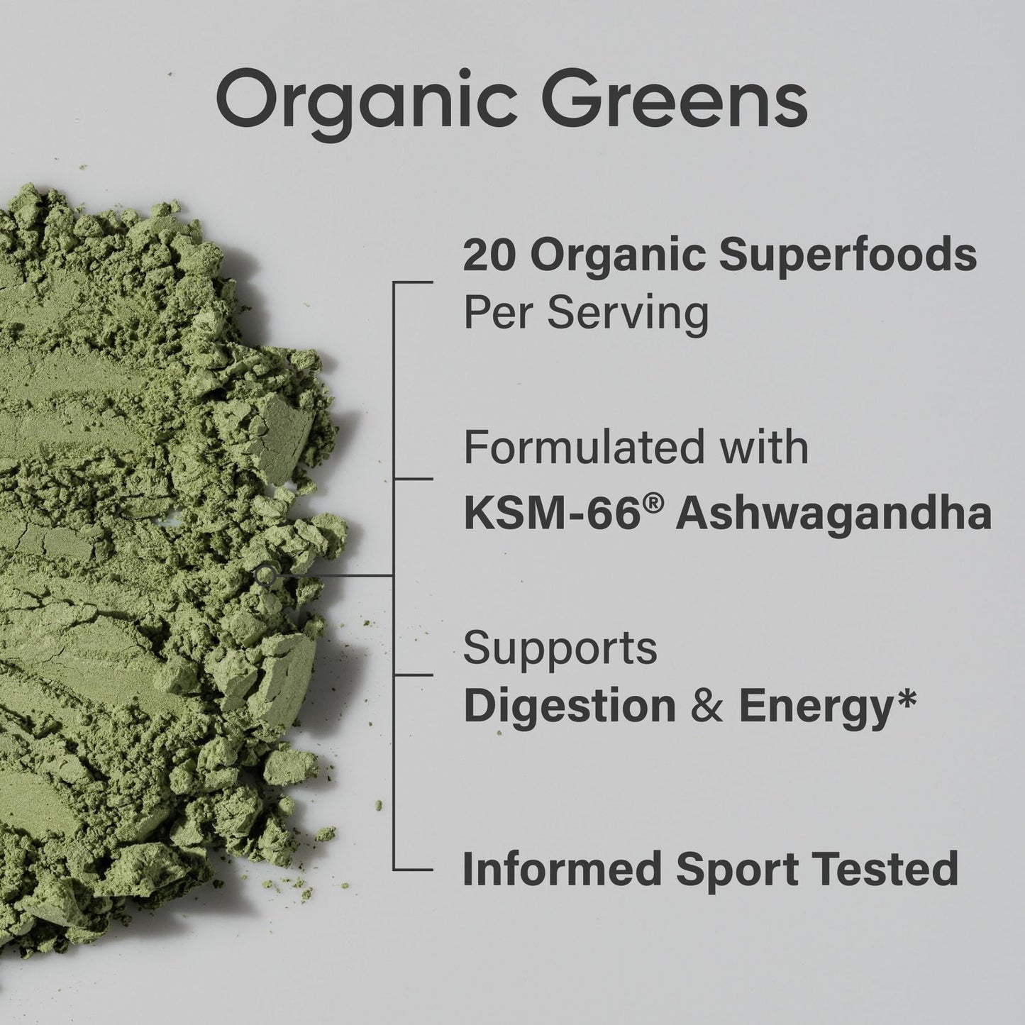 Sports Research® Organic Greens Superfood Powder w/Spirulina & Chlorella, Adaptogens, Enzymes, Probiotics & 8 VIT Bs for Gut & Mood Support* - Vegan, Sugar-Free & Low-Cal Original 20 Servings - Maple Wellness Supplements