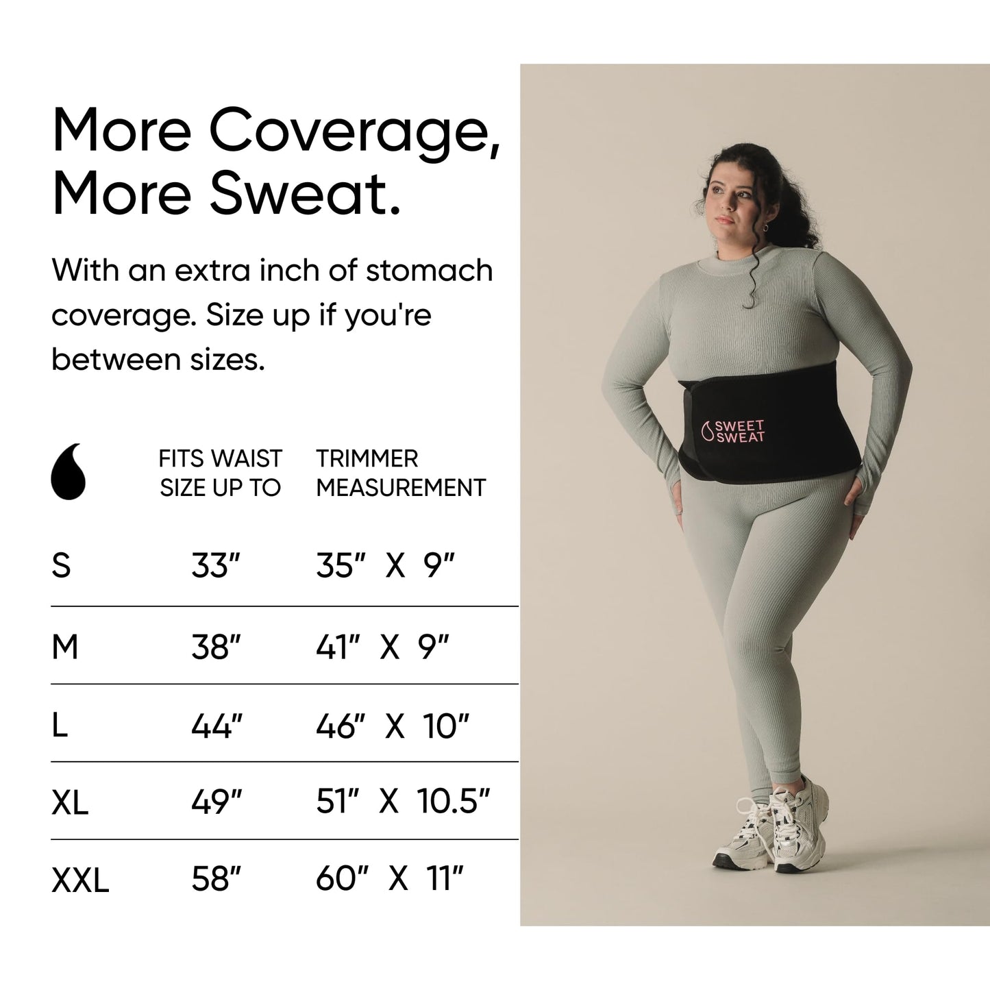 Sports Research® Sweet Sweat Black Waist Trimmer 'Xtra-Coverage' Belt (Size - Large), Multi Flavor Hydrate Electrolytes (16x Pack) and Original Workout Enhancer Roll-On Gel Stick - Maple Wellness Supplements