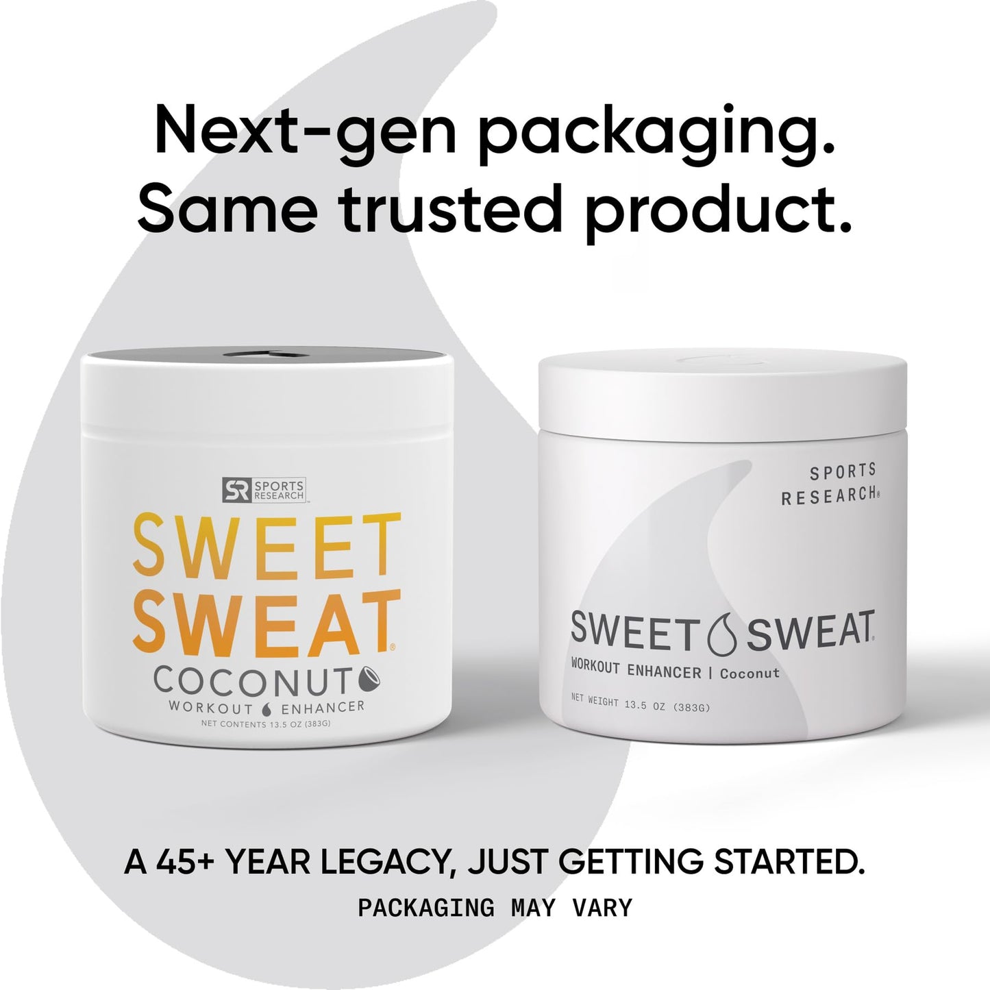 Sports Research Sweet Sweat Coconut Workout Enhancer Gel - Maximize Your Exercise & Sweat Faster - 13.5oz Jar - Maple Wellness Supplements