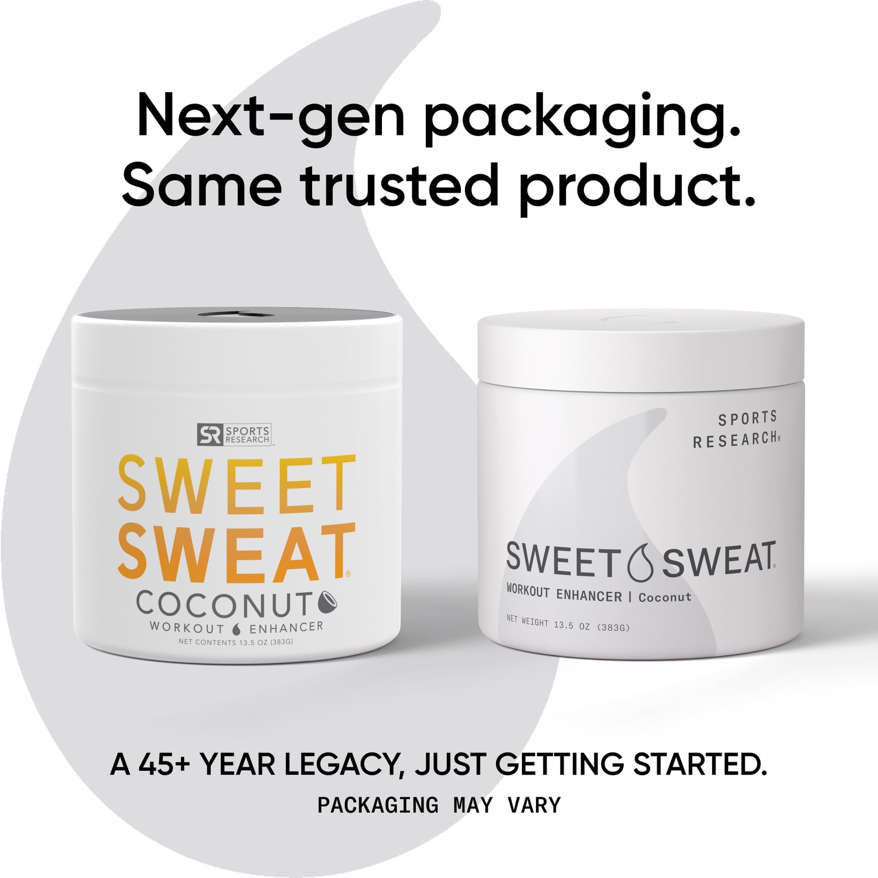Sports Research Sweet Sweat Coconut Workout Enhancer Gel - Maximize Your Exercise & Sweat Faster - 13.5oz Jar - Maple Wellness Supplements