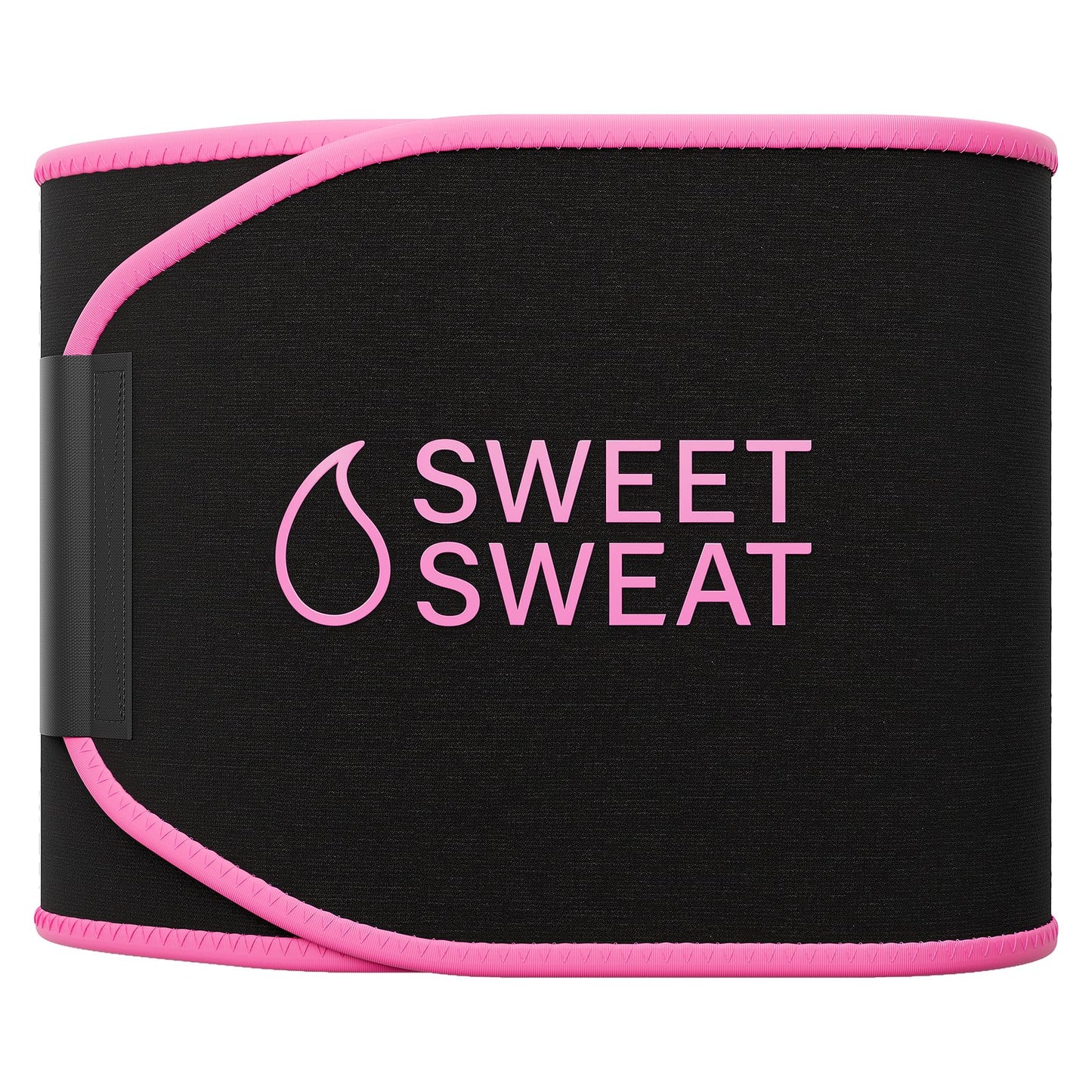 Sports Research Sweet Sweat Waist Trimmer (Core Series) - Premium Sweat Enhancing Fitness Band for Women & Men - Adjustable Fit · Latex-Free Neoprene - Pink Logo, Medium - Maple Wellness Supplements