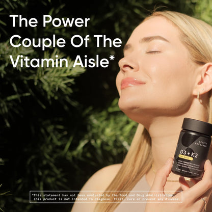 Sports Research® Vitamin D3 + K2 w/ Coconut Oil - Vegan Vitamin D 5000iu & Mk7 Vitamin K 100mcg for Bone & Immune Support - Vegan Certified · Non-GMO · Soy Free - 60 Softgels - Maple Wellness Supplements