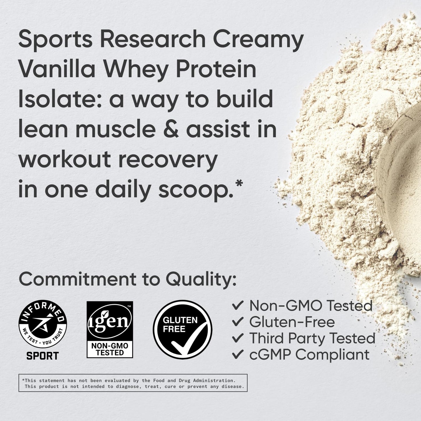 Sports Research Whey Protein Isolate - Sports Nutrition Protein Powder 25g per Serving - Maple Wellness Supplements