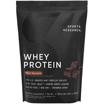 Sports Research Whey Protein Isolate - Sports Nutrition Protein Powder 25g per Serving - Maple Wellness Supplements