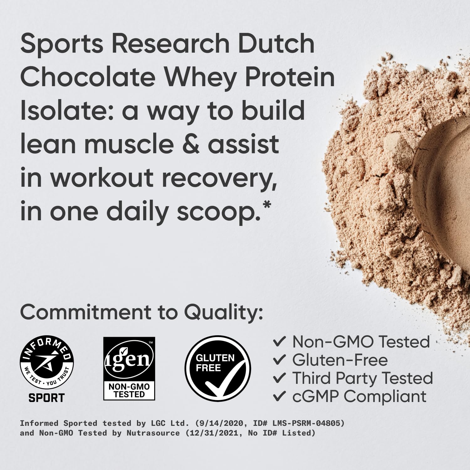 Sports Research Whey Protein - Sports Nutrition Whey Isolate Protein Powder - Maple Wellness Supplements