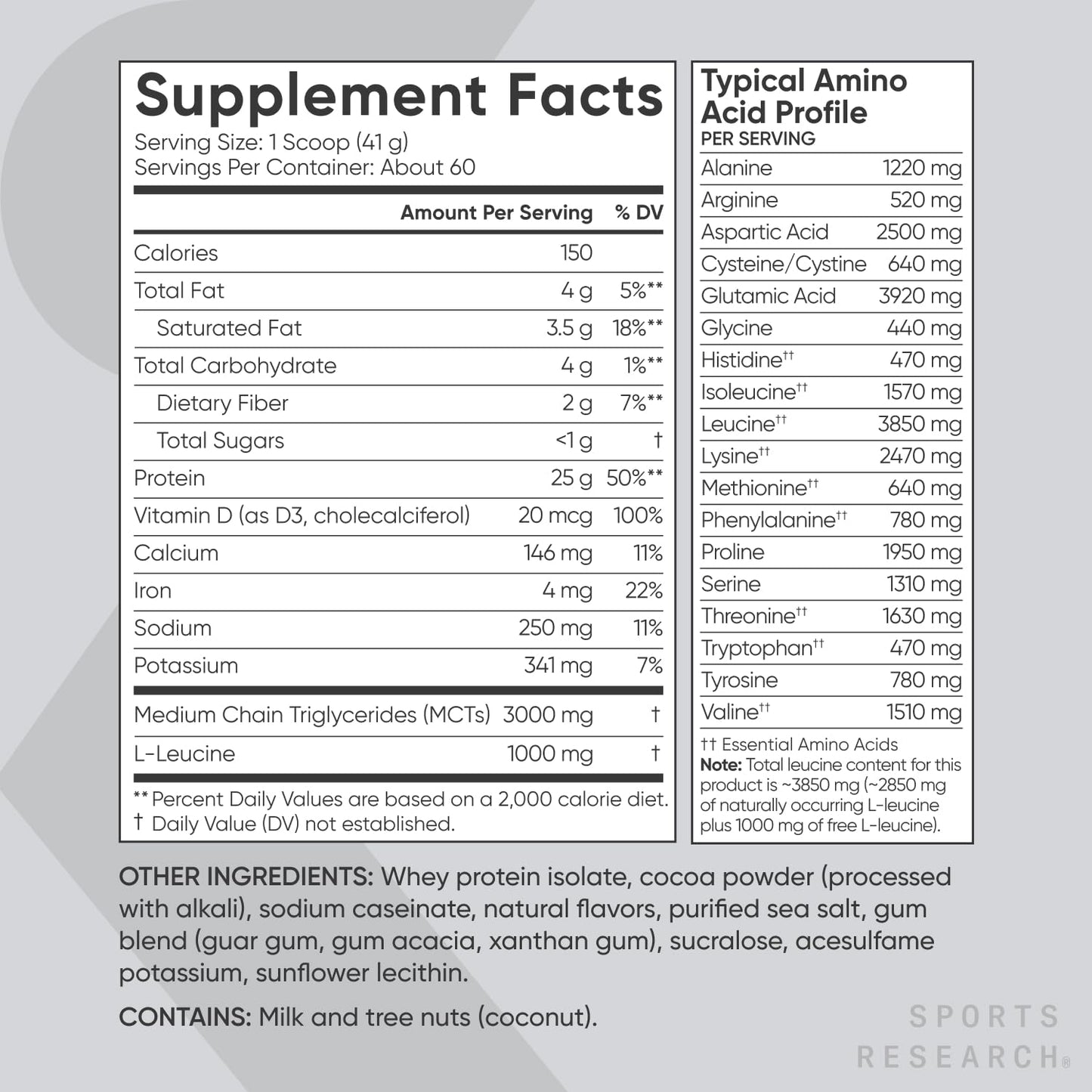 Sports Research Whey Protein - Sports Nutrition Whey Isolate Protein Powder - Maple Wellness Supplements