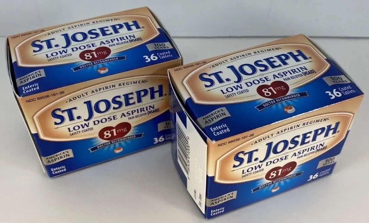 St. Joseph Pain Reliever, 81 mg, Enteric Coated Tablets, 36 ct. - Maple Wellness Supplements