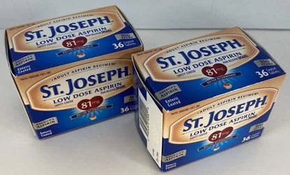 St. Joseph Pain Reliever, 81 mg, Enteric Coated Tablets, 36 ct. - Maple Wellness Supplements