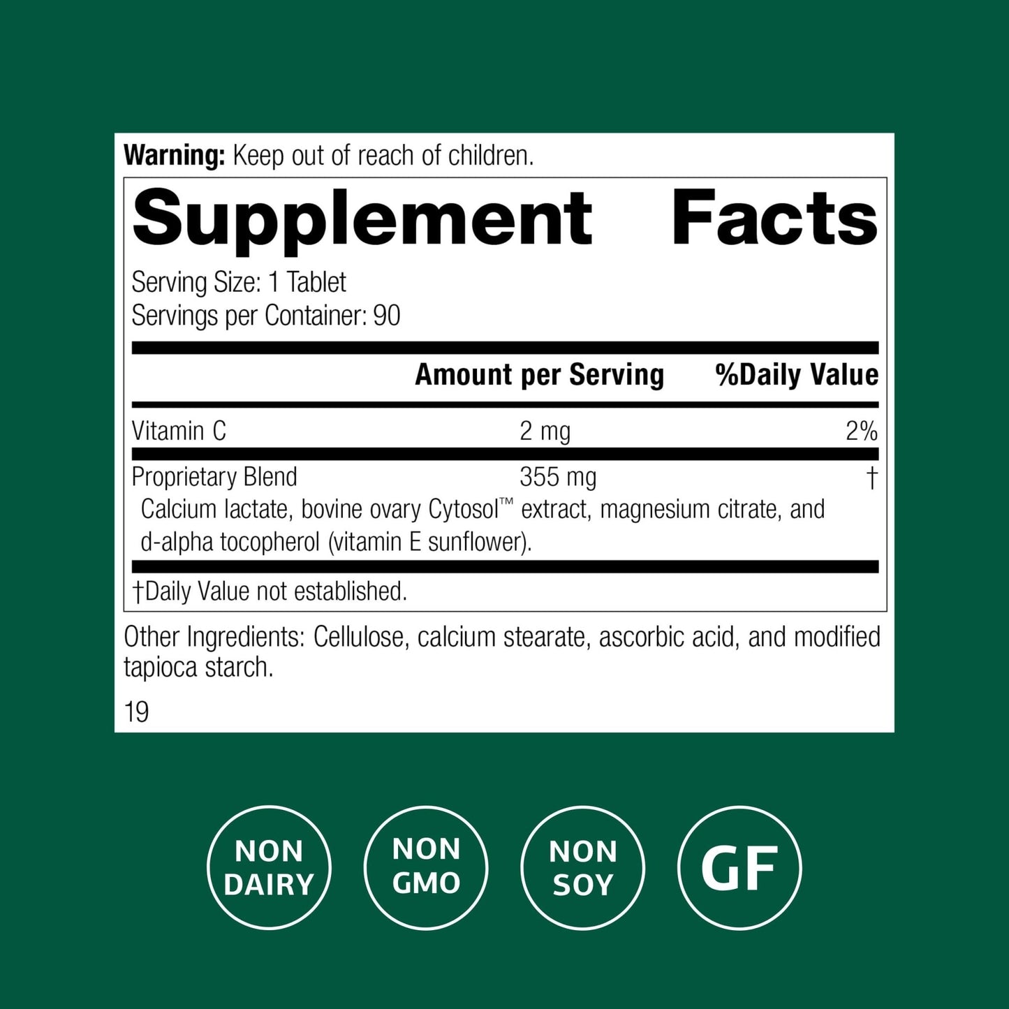 Standard Process Ovex - Daily Whole Food-Based Health Supplement - 90 Tablets (90 Servings) - Maple Wellness Supplements