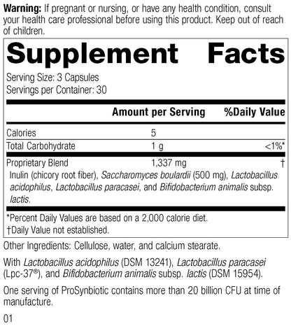 Standard Process ProSynbiotic - Whole Food Bowel, Immune Support, Digestion and Digestive Health with Bifidobacterium, Chicory Root, Lactobacillus Acidophilus, - Maple Wellness Supplements