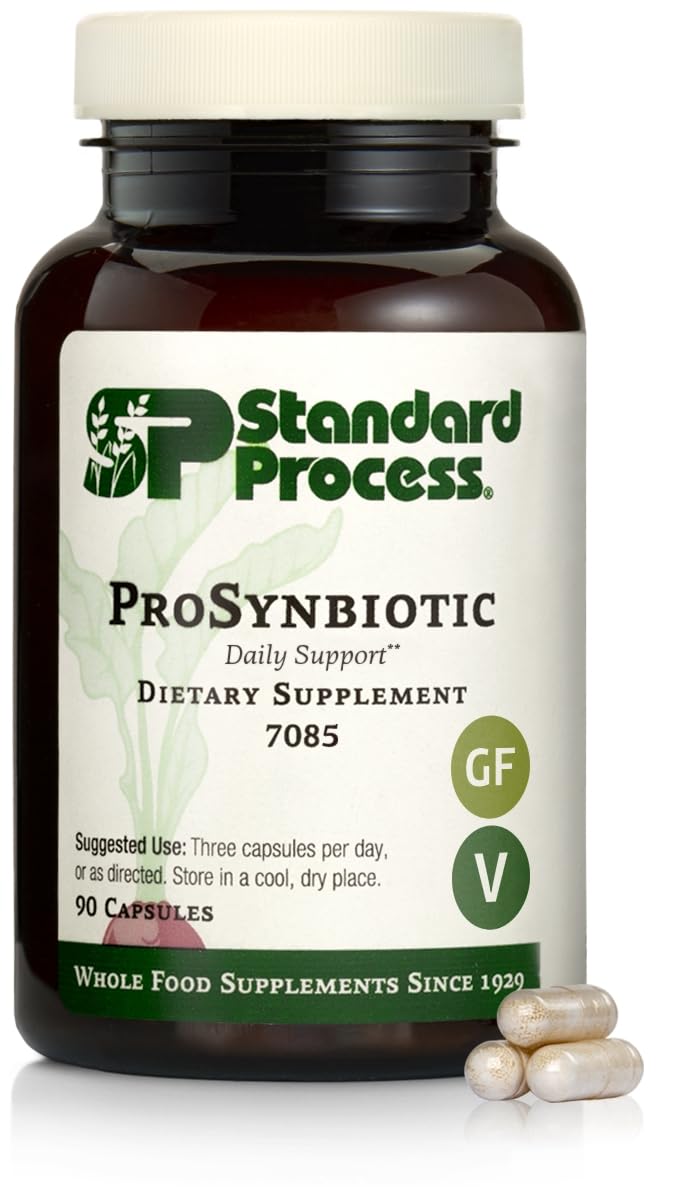 Standard Process ProSynbiotic - Whole Food Bowel, Immune Support, Digestion and Digestive Health with Bifidobacterium, Chicory Root, Lactobacillus Acidophilus, - Maple Wellness Supplements