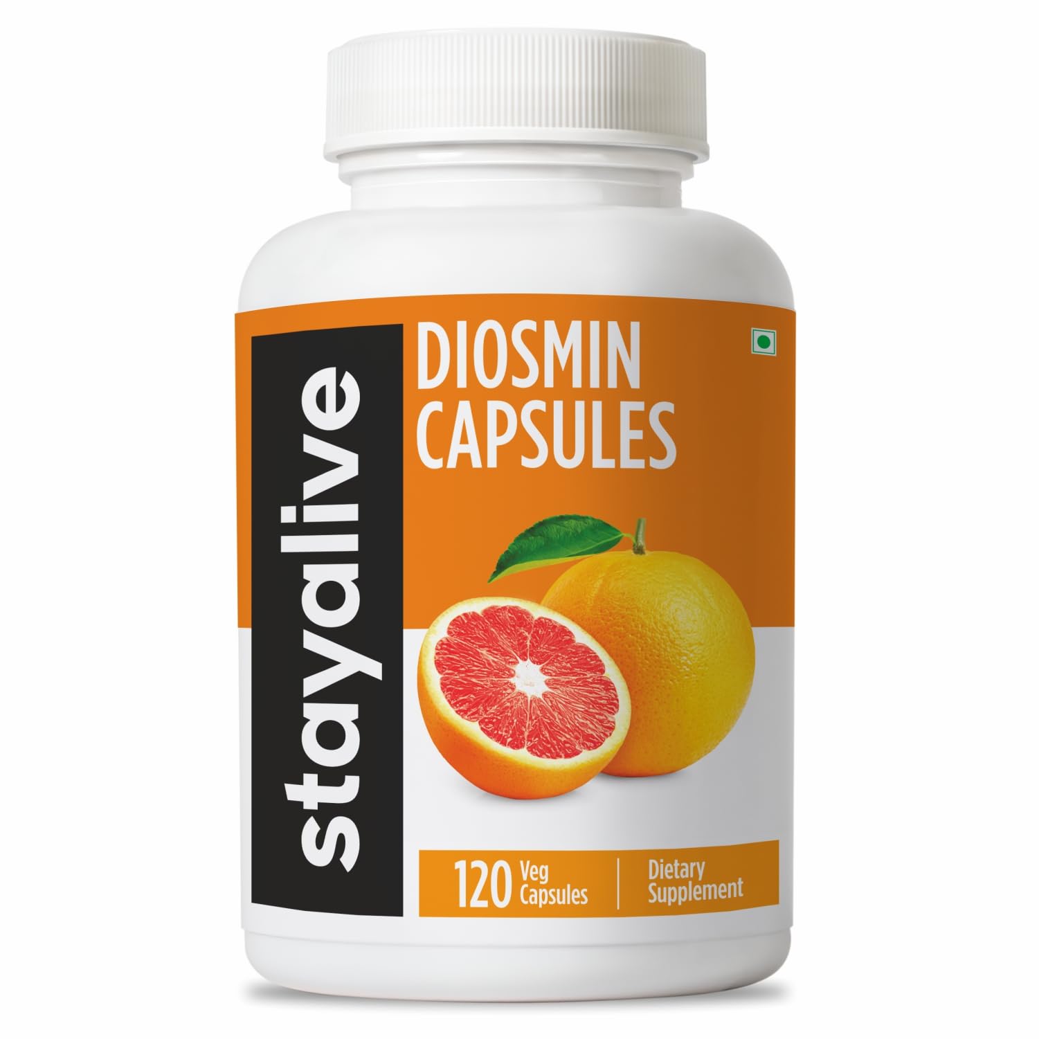 STAY ALIVE Pure Diosmin Complex 1000mg Formula, 120 Capsules, Citrus Bioflavonoids Rich Fruit Extract, 2 Month Supply, 100% Vegetarian, Non-GMO & Gluten Free Diosmin Supplement - Maple Wellness Supplements
