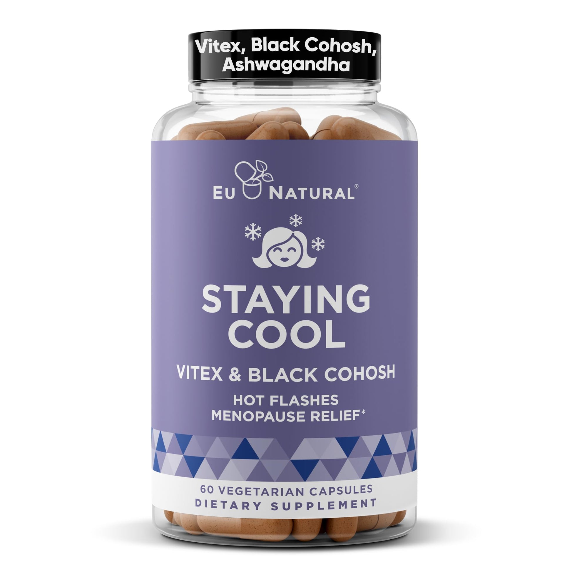 Staying Cool Menopause Supplements for Women – Hormonal Hot Flash Relief, Weight Support, & Night Sweats – Vitex Chaste Tree & Black Cohosh – 60 Vegetarian Soft Capsules - Maple Wellness Supplements