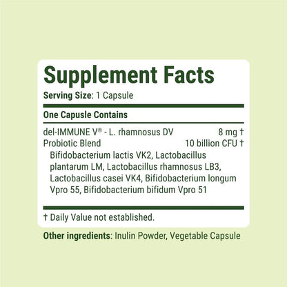 Stellar Biotics - Delpro Probiotic (+ Del-Immune V & Prebiotic Blend) Promotes Optimal Gut Health, Digestion, Immune Support & Mood (60 Capsules) - Maple Wellness Supplements