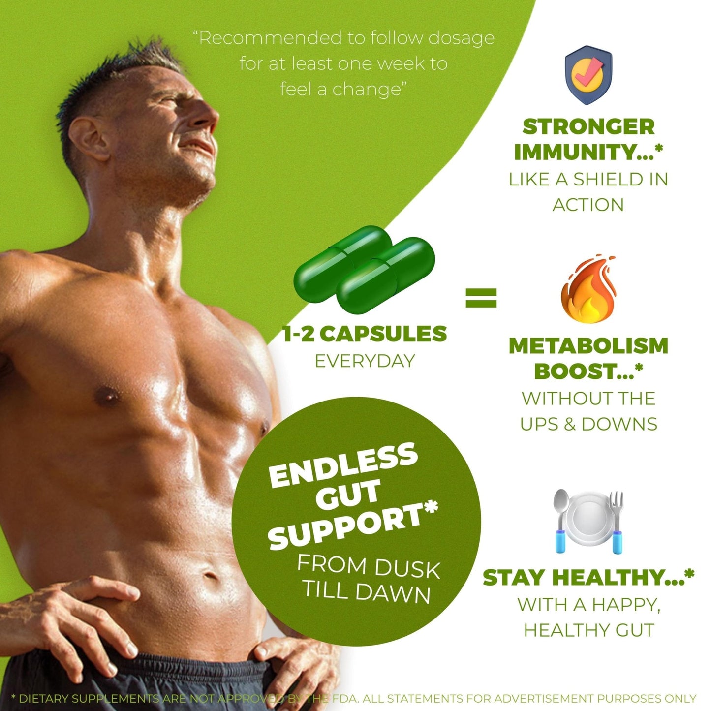 Stemox Gut Energy – Natural Energy & Metabolism Support Supplement with Biotin, Chromium, Alpha Lipoic Acid & Organic Herbal Extracts – Blood Sugar & Gut Health Support – 60 Vegan Capsules - Maple Wellness Supplements