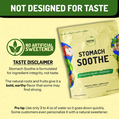 Stomach Soothe Soothe Naturals Acid Reflux Powder - L Glutamine for Gut Health, Acid Reflux Medicine, Leaky Gut Repair, Gut Lining Repair, - Maple Wellness Supplements