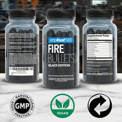 stripfast5000 Fire Bullets Max Strength Black Edition for Women and Men - Maple Wellness Supplements