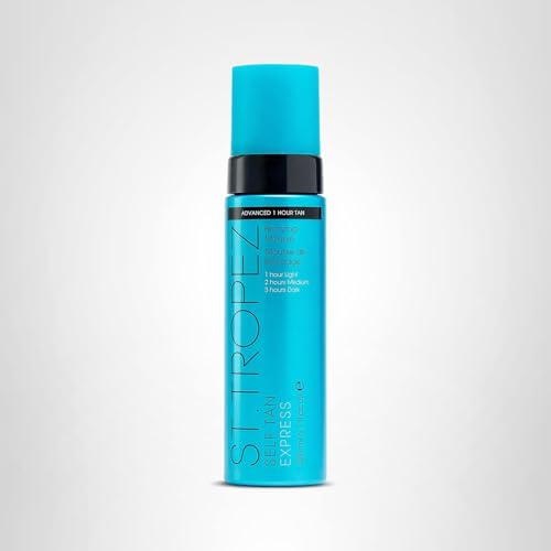 St.Tropez Light/Medium/Dark 1-3 hr Express Mousse for a Streak-Free, Natural Sunless Tan with Fast Application and Flawless Results, Cruelty-Free & Vegan, 6.7 fl oz - Maple Wellness Supplements