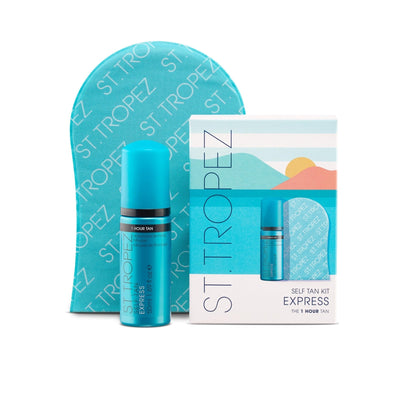 St.Tropez Self Tan Express Mini Kit: Travel-Sized Light/Medium/Dark 1-3 Hour Express Mousse and Tanning Applicator Mitt - Maple Wellness Supplements