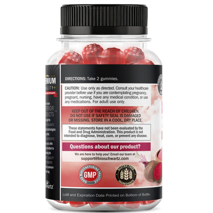 Sugar Free Beet Root Gummies - Nitric Oxide Gummies Infused with Coconut Oil for Highest Absorption - Supports Energy & Whole Body Health - Maple Wellness Supplements