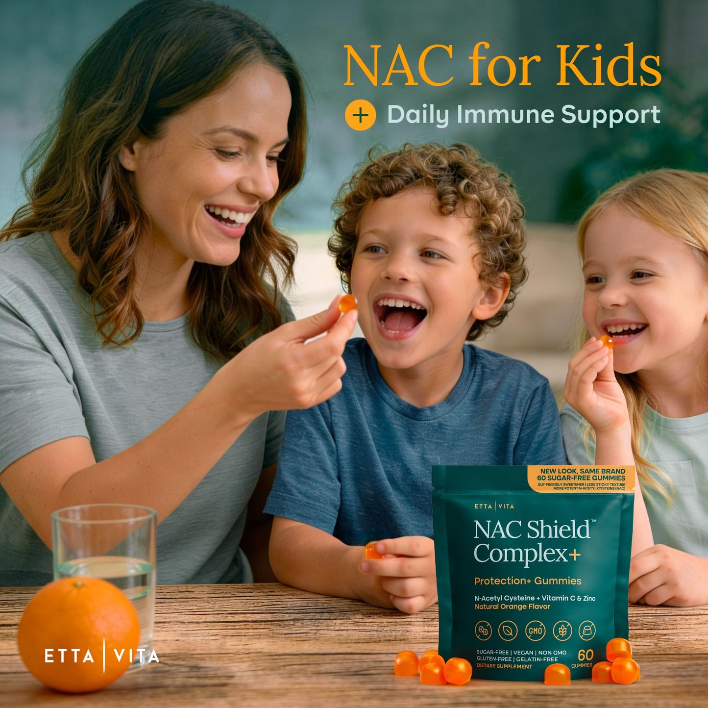 Sugar-Free NAC Gummies (Immune Support Complex) N-Acetyl Cysteine, Vitamin C & Zinc - Supports Respiratory Health, Liver Detox & Cleanse, Kidney Function, NAC Supplement for Kids and Adults - Vegan - Maple Wellness Supplements