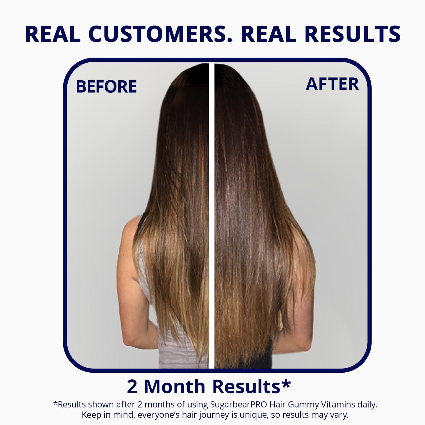 Sugarbear Hair Vitamin Gummy 2 Month Supply Extra Strength Biotin 6000mcg, Growth for Men & Women, Vegan Vitamin B12, MSM, Inositol, Omega 3, Elderberry, Certified Kosher, Halal, Cruelty-Free - Maple Wellness Supplements