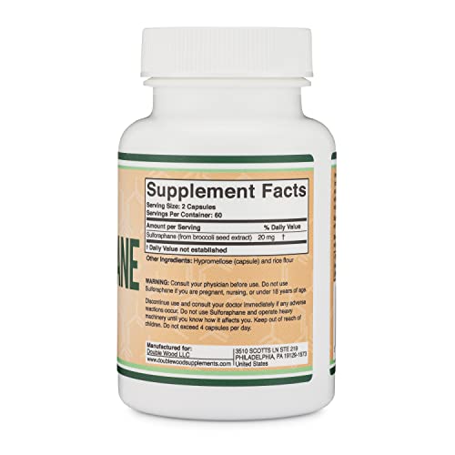 Sulforaphane Supplement - 20mg of Activated and Stabilized Sulforaphane per Serving - Maple Wellness Supplements