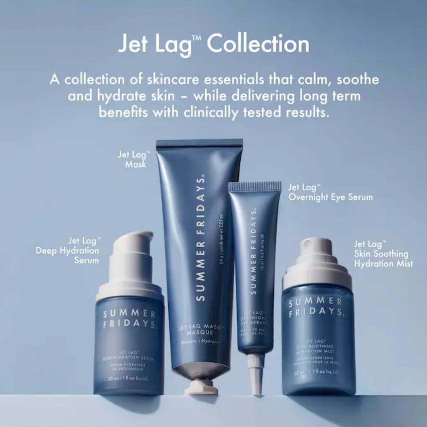 Summer Fridays Jet Lag Skin Soothing Hydration Face Mist - Ultra-Fine Facial Spray & Hydrating Mist to Comfort, Soothe & Help Provide Protective Moisture Barrier Support for Glowing Skin (1.7 Fl Oz) - Maple Wellness Supplements