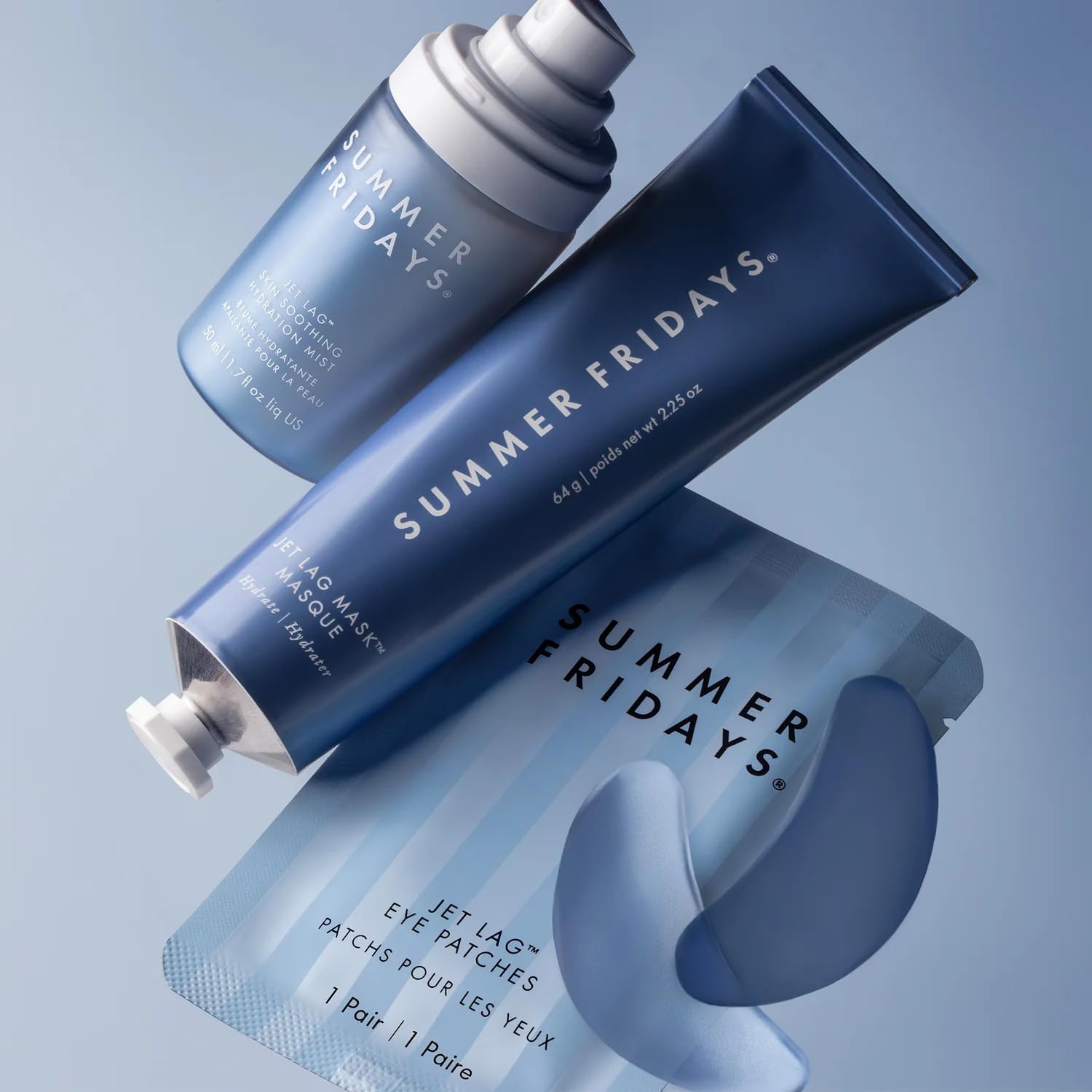 Summer Fridays Jet Lag Under Eye Patches - Hydrating & Depuffing Hydrogel Eye Masks - Maple Wellness Supplements