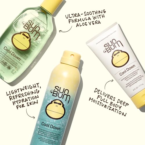 Sun Bum Cool Down Aloe Vera Gel - Vegan After Sun Care to Soothe and Hydrate Sunburn - 8 oz - Maple Wellness Supplements