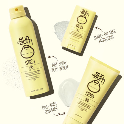 Sun Bum Kids SPF 50 Clear Face Stick Sunscreen - Wet or Dry Skin Application Broad Spectrum Sunscreen with Vitamin E - Maple Wellness Supplements