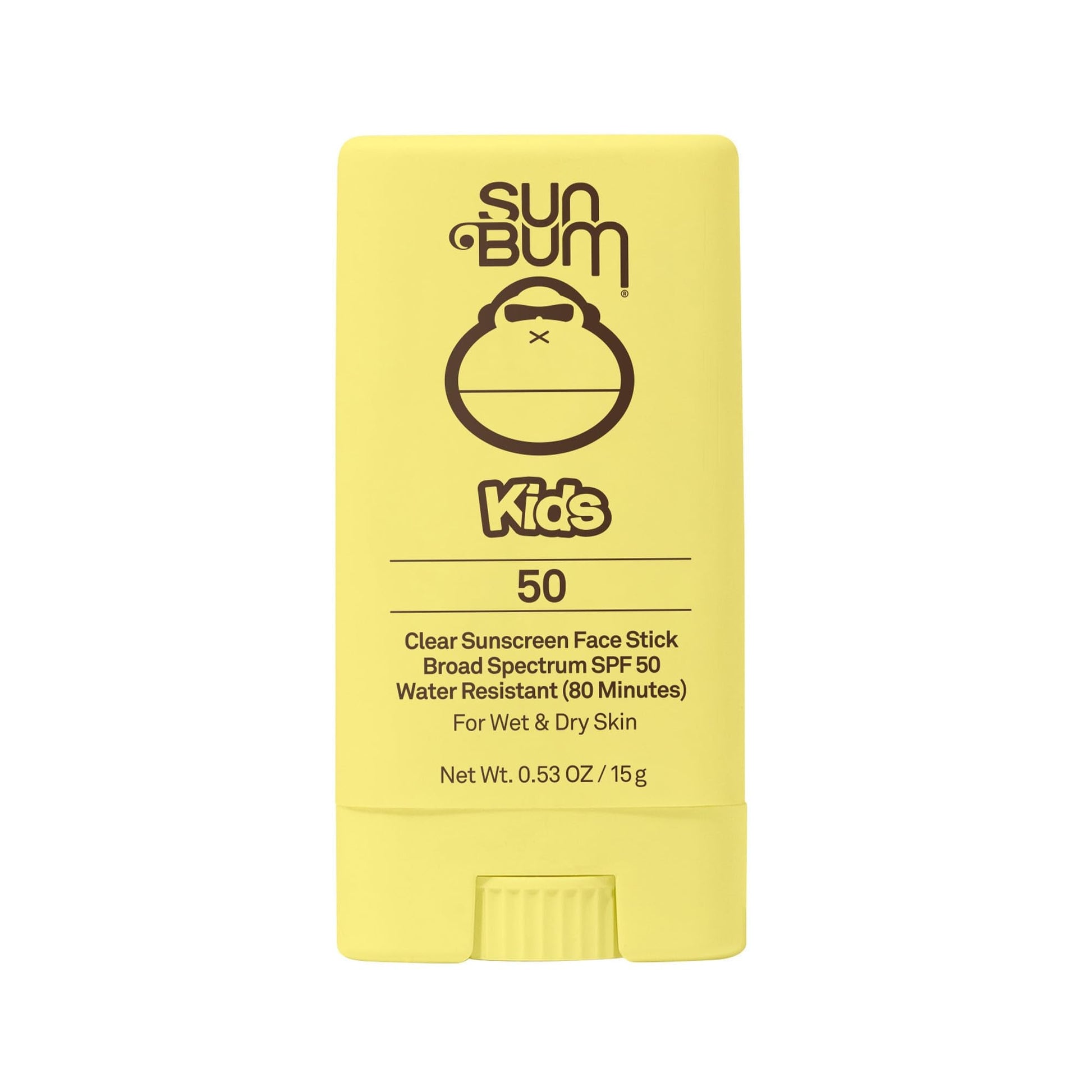 Sun Bum Kids SPF 50 Clear Face Stick Sunscreen - Wet or Dry Skin Application Broad Spectrum Sunscreen with Vitamin E - Maple Wellness Supplements