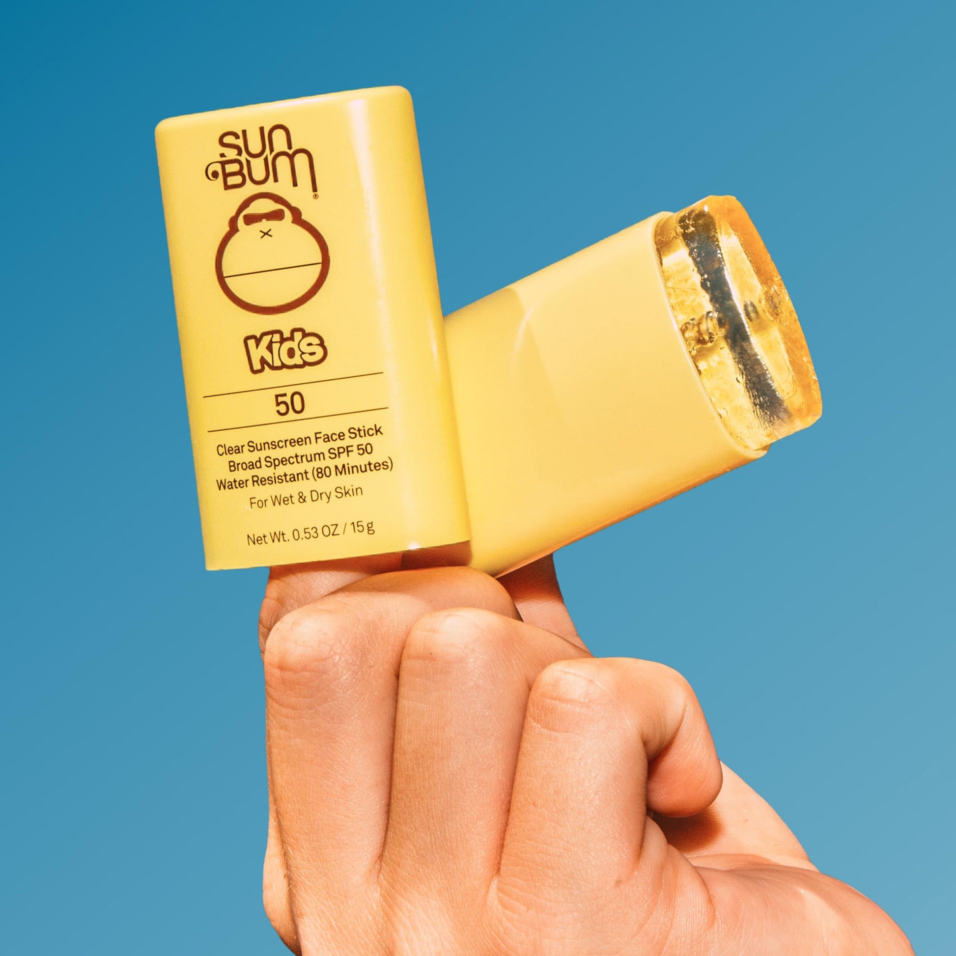 Sun Bum Kids SPF 50 Clear Face Stick Sunscreen - Wet or Dry Skin Application Broad Spectrum Sunscreen with Vitamin E - Maple Wellness Supplements