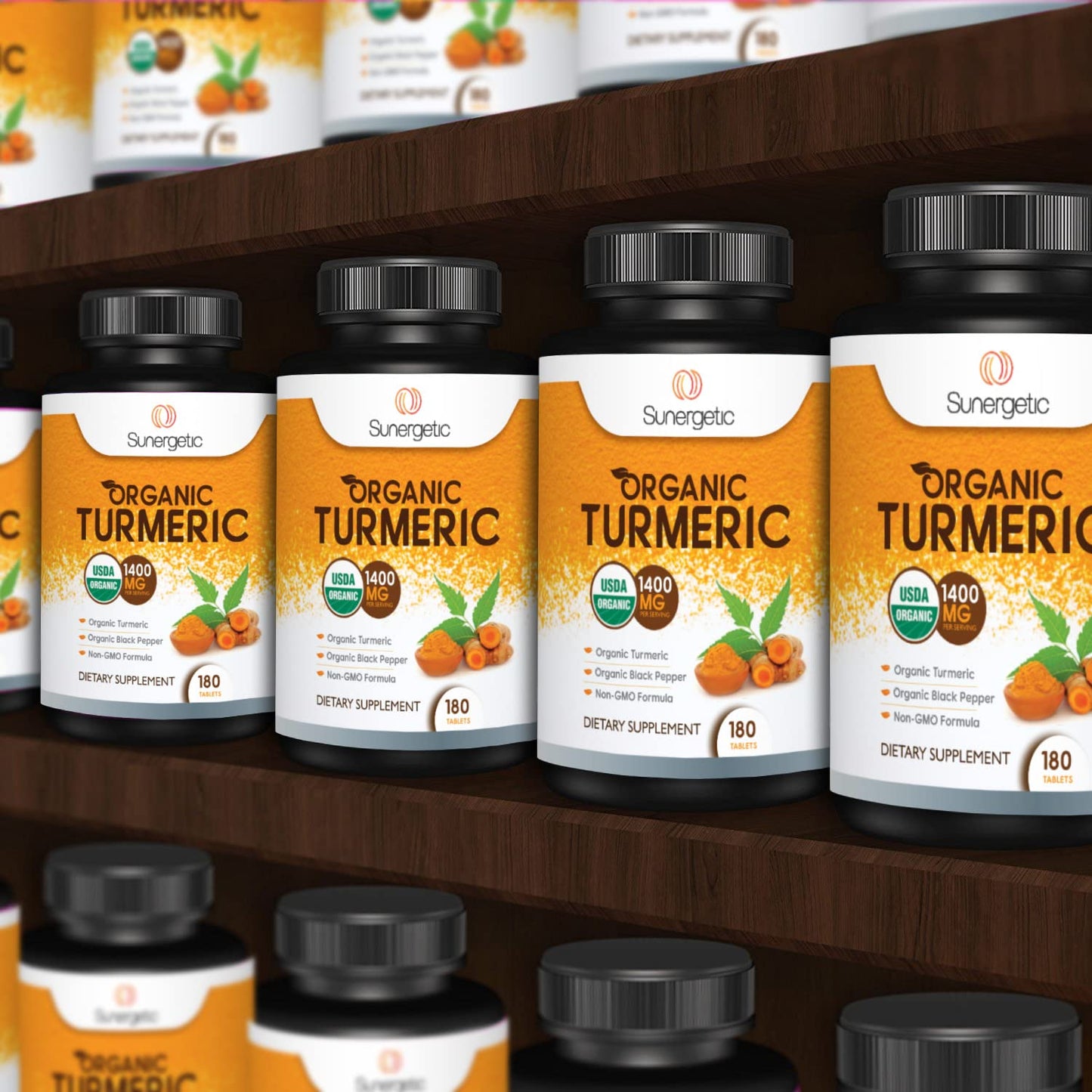 Sunergetic USDA Certified Organic Turmeric Supplement – Includes Organic Turmeric - Maple Wellness Supplements