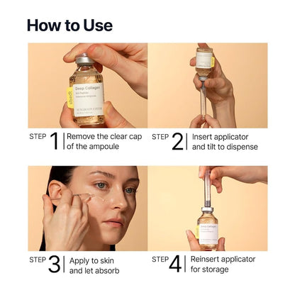 SUNGBOON EDITOR Glow Intensive Silk Peptide Ampoule, Copper Peptides Serum for Face with Collagen & Multi Peptides - Maple Wellness Supplements
