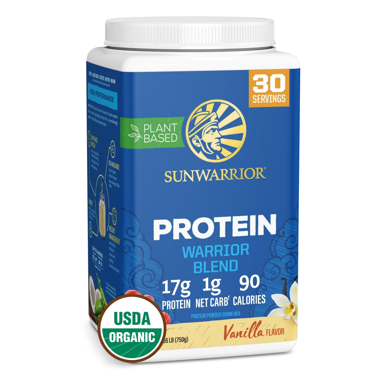 Sunwarrior Vegan Protein Powder Organic Plant-Based Protein | BCAA Amino Acids Hemp Seed Plant Protein | Soy Free Dairy Free Gluten Free Synthetic Free Non-GMO - Maple Wellness Supplements