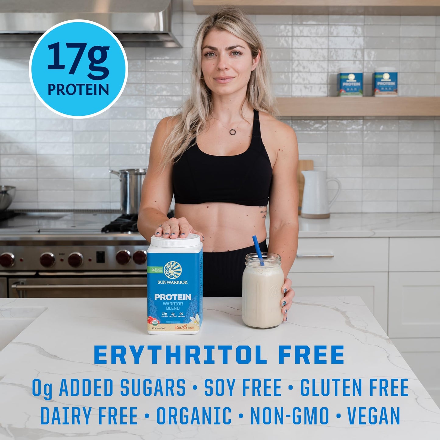Sunwarrior Vegan Protein Powder Organic Plant-Based Protein | BCAA Amino Acids Hemp Seed Plant Protein | Soy Free Dairy Free Gluten Free Synthetic Free Non-GMO - Maple Wellness Supplements