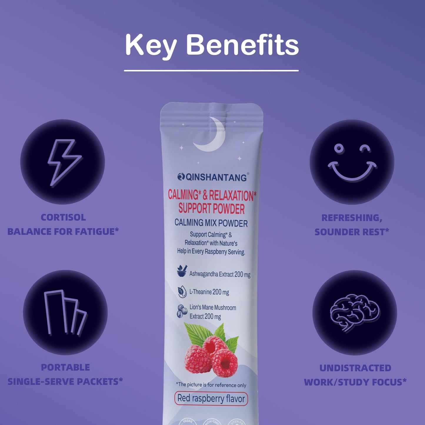 Super Cortisol Drink – Calm Magnesium Powder, L-Theanine, Lion’s Mane & Ashwagandha | Relaxation, Focus & Stress Balance for Women | Sugar-Free, On-The-Go | Red Raspberry Flavor, 25 Servings - Maple Wellness Supplements