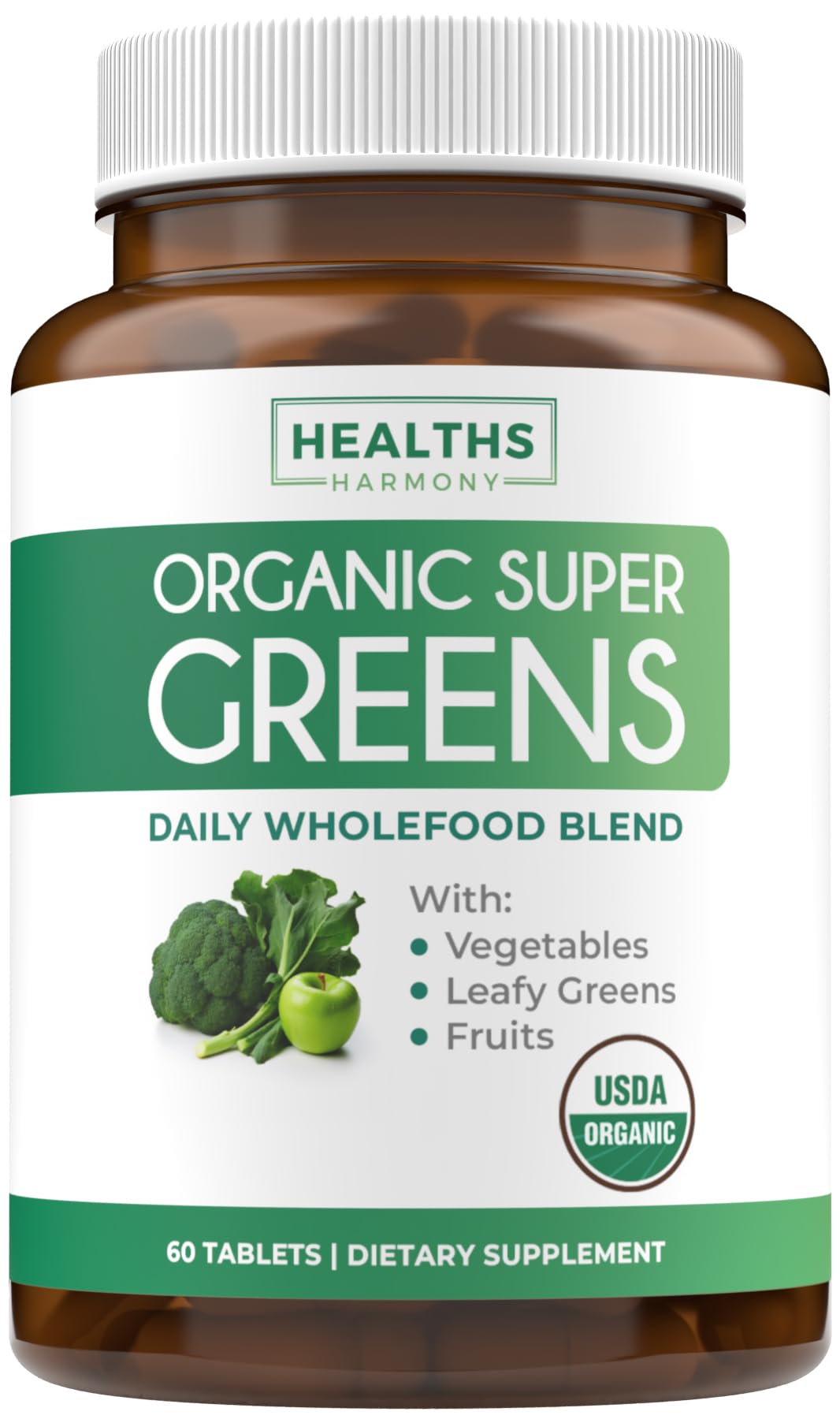 Super Greens & Vitamin C (1-Month Supply) Greens & C Synergy Bundle of Organic Super Greens Powder - Complete Superfood (60 Capsules) & & Vitamin C Immune Support (60 Vegetarian Caps)(Non-GMO) - Maple Wellness Supplements