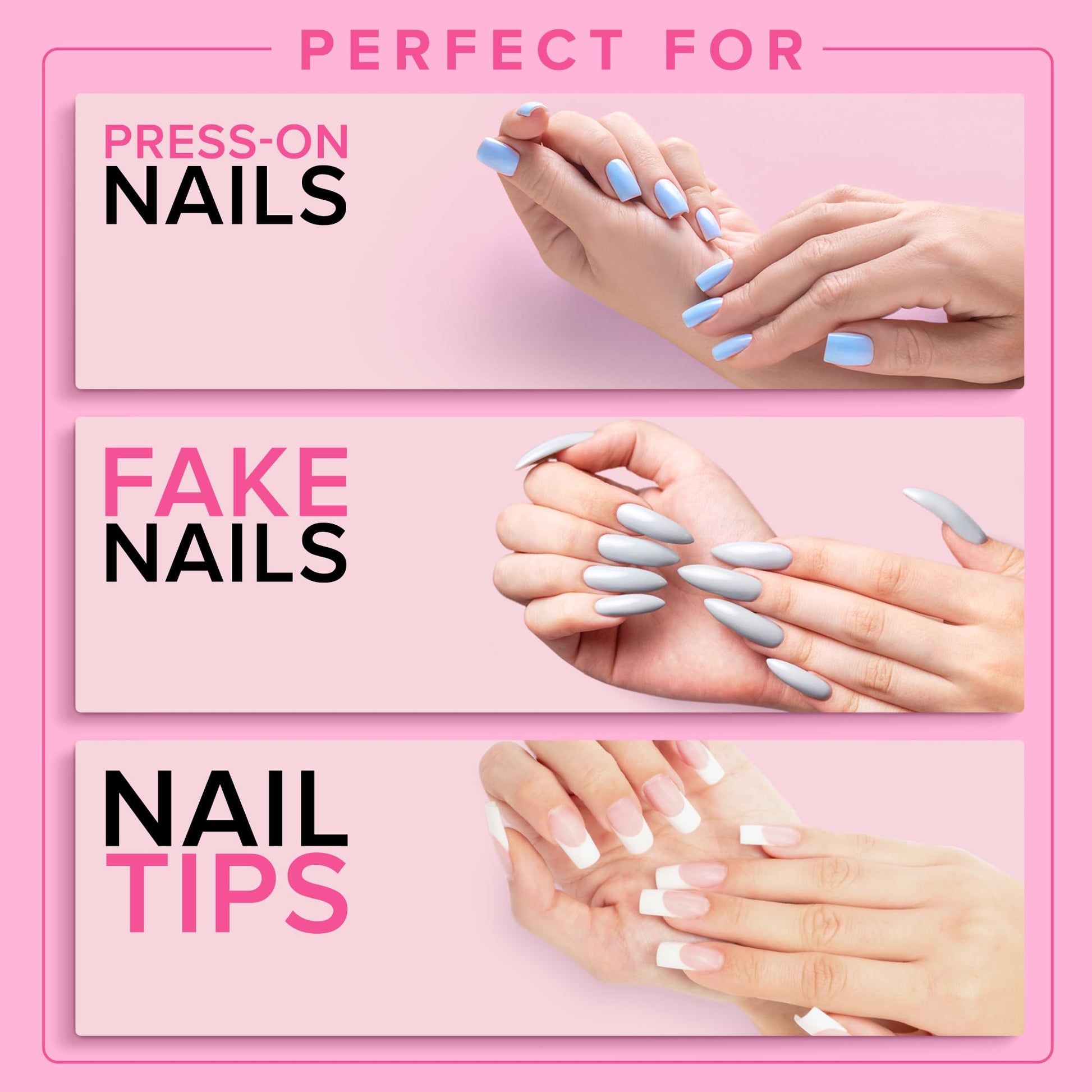 Super Strong Nail Glue for Press On Nails, Nail Tips & Acrylic Nails (8ml) NYK1 NailBond Brush - Maple Wellness Supplements