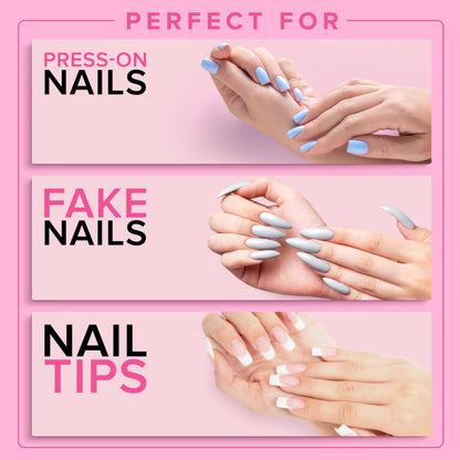 Super Strong Nail Glue for Press On Nails, Nail Tips & Acrylic Nails (8ml) NYK1 NailBond Brush - Maple Wellness Supplements
