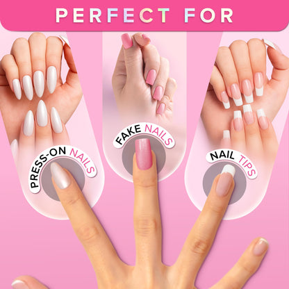 Super Strong Nail Glue for Press On Nails, Nail Tips & Acrylic Nails (8ml) NYK1 NailBond Brush - Maple Wellness Supplements